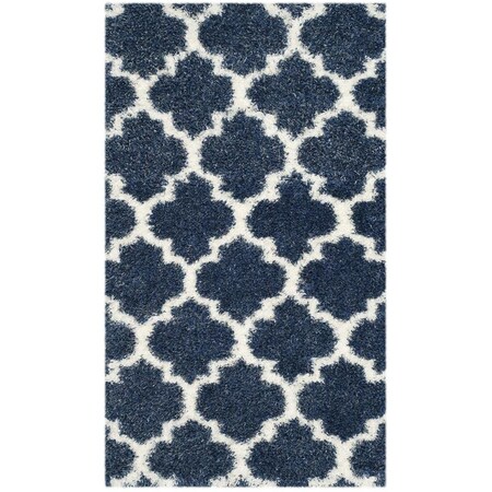 Safavieh Montreal Shag Small Rectangle Rug, Blue and Ivory - 3 x 5 ft. SGM832A-3